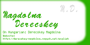 magdolna derecskey business card
